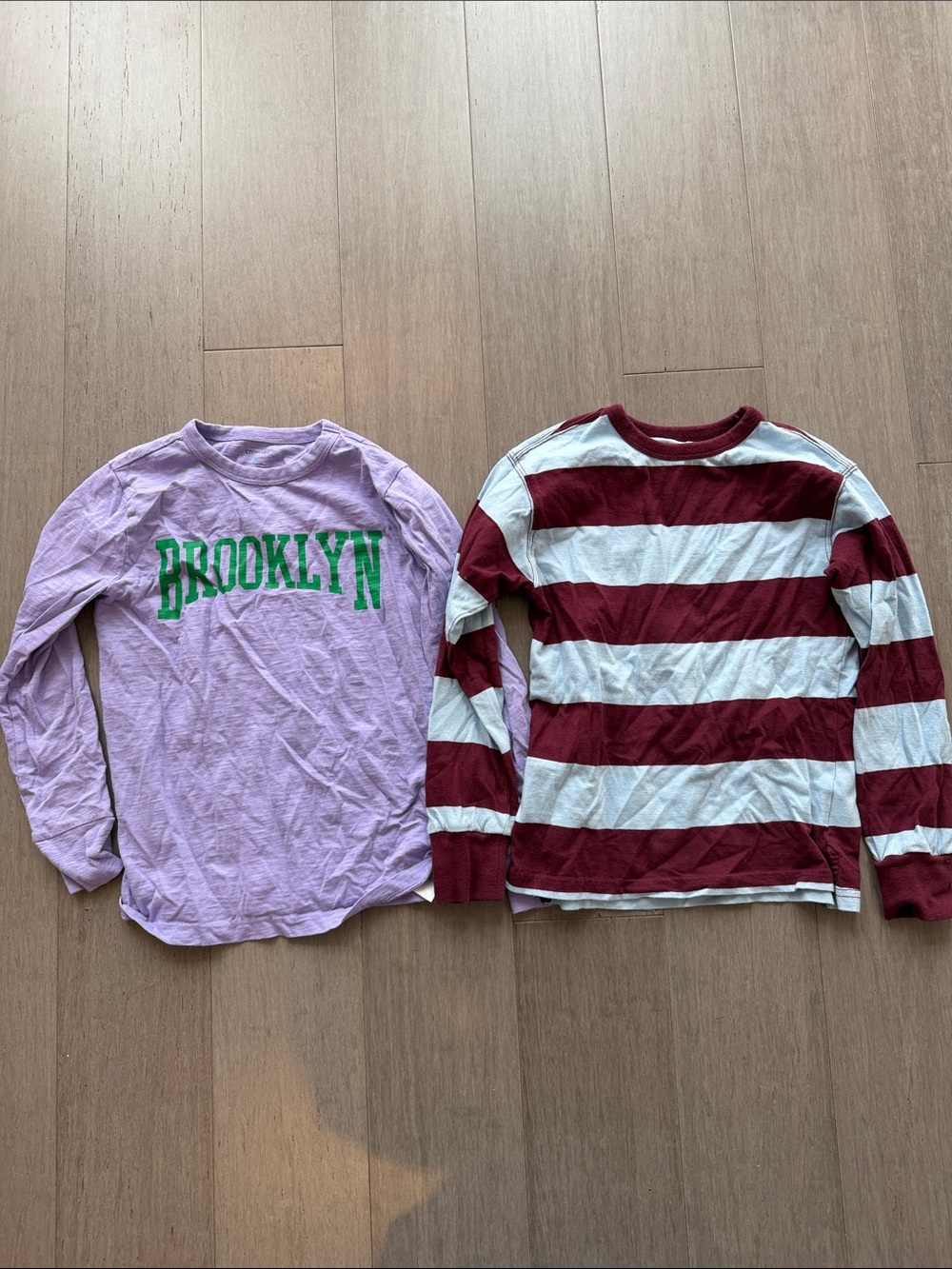 Kids Long-Sleeve Crewcuts tee set 6/7